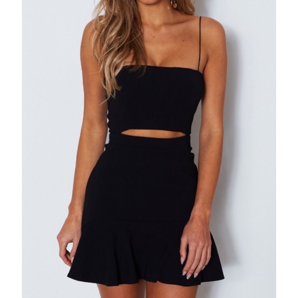 White Fox Just My Type Black Mini Dress